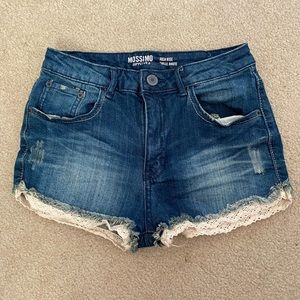 Denim jean shorts